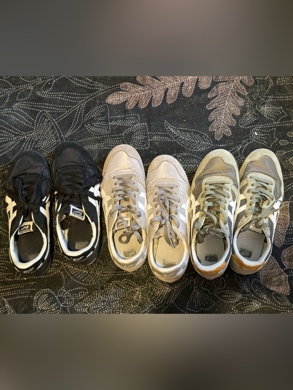 Three pairs of Asics Onitsuka Tiger Sneakers